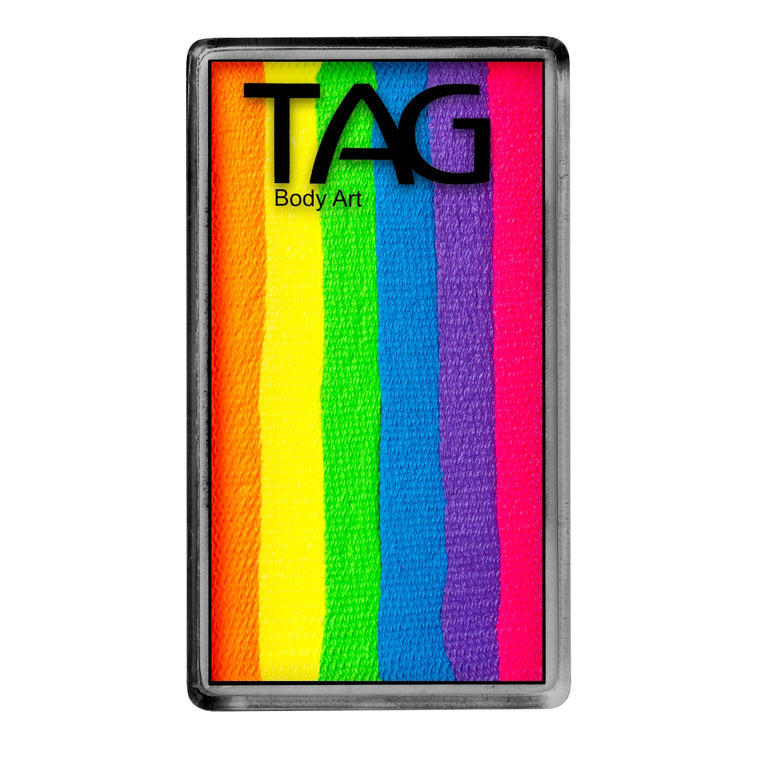 TAG Body Art One Stroke Neon Rainbow split cake 30g TAG Body Art One Stroke Neon Rainbow split cake 30g