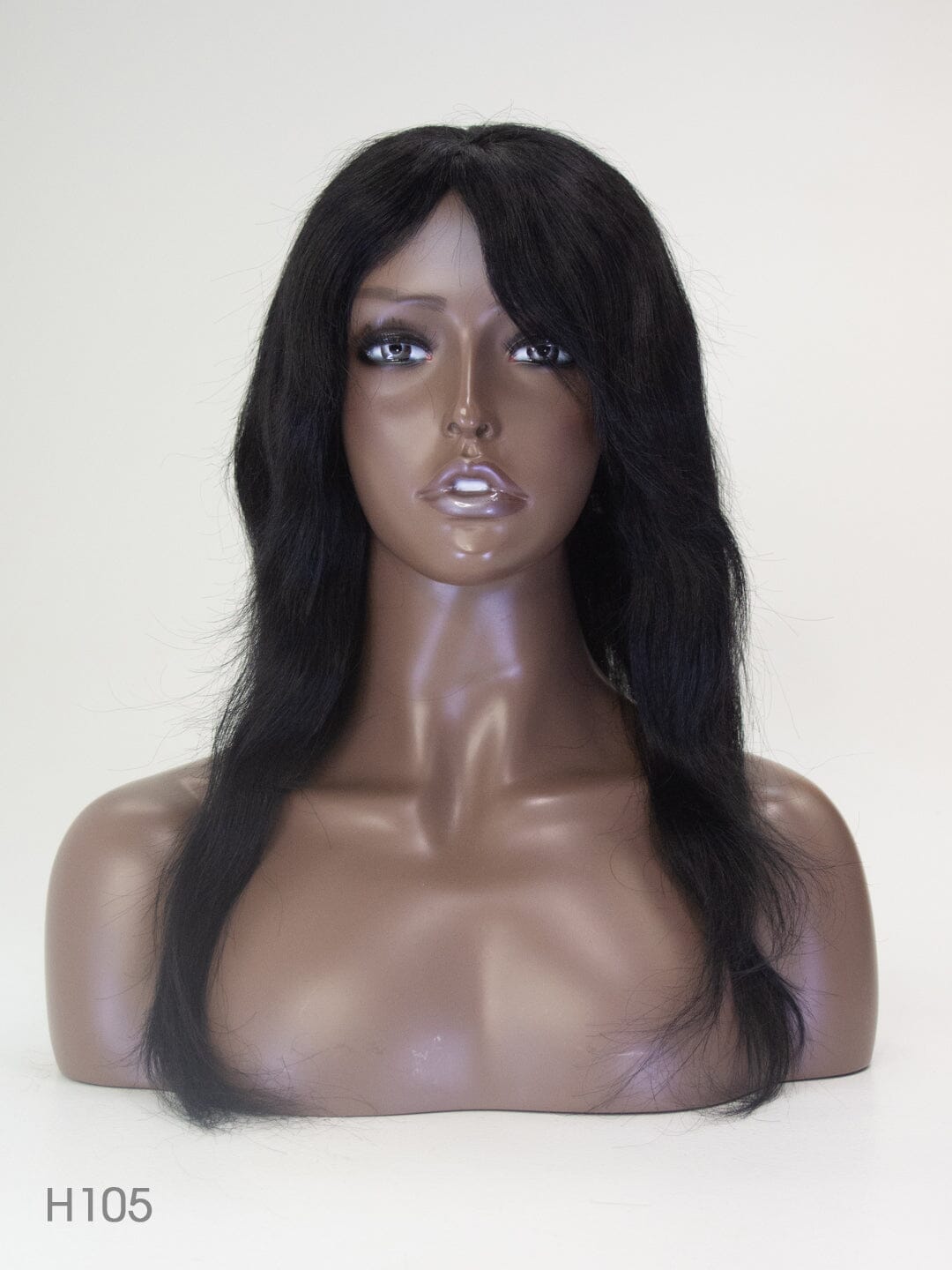 Black 60cm Lace Front Human Hair Wig