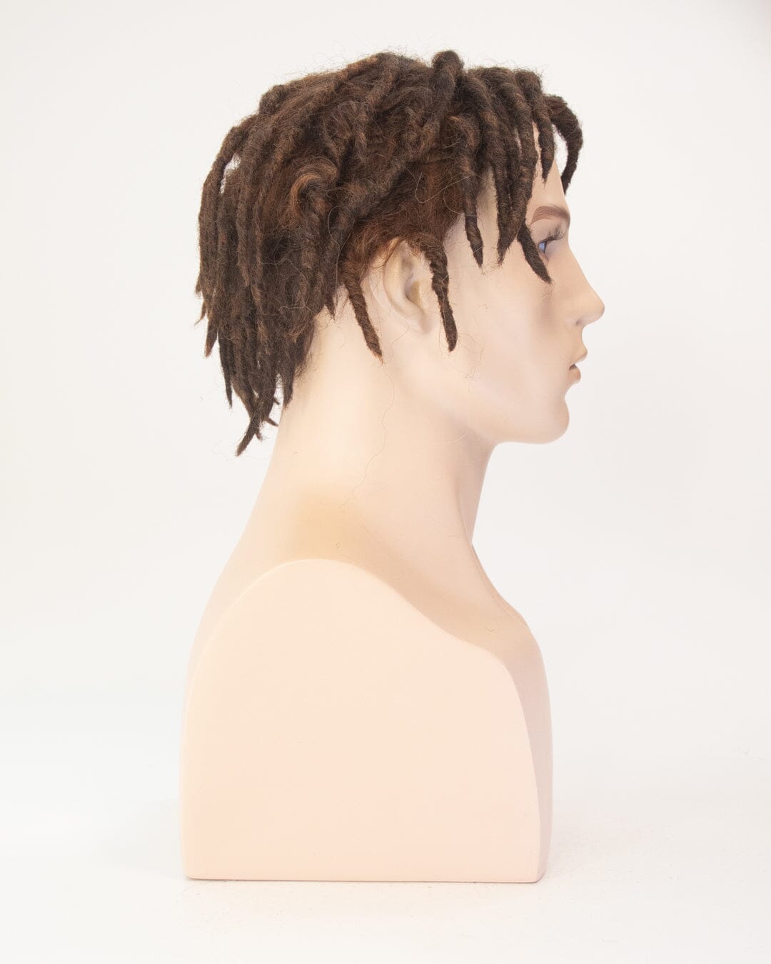 Brown 20cm Synthetic Dreadlocked Hair Wig
