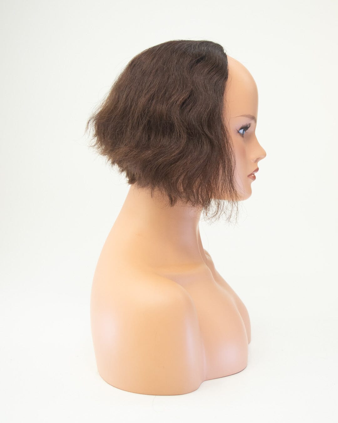 Dark Brown 25cm Human Hair Wig