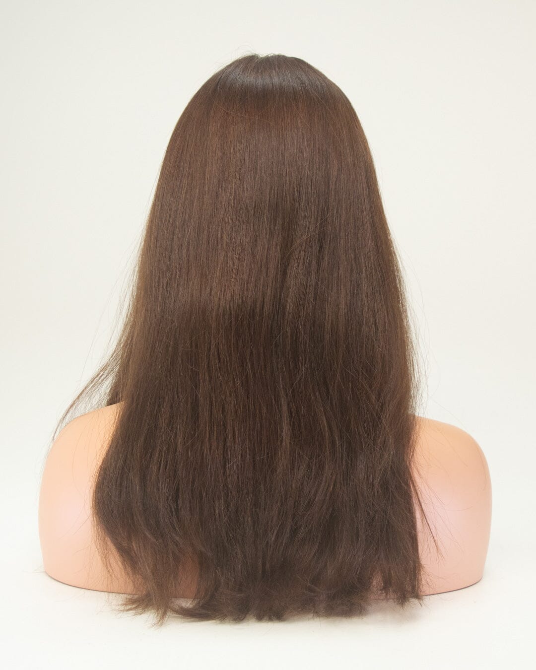 Dark Brown 55cm Human Hair Wig