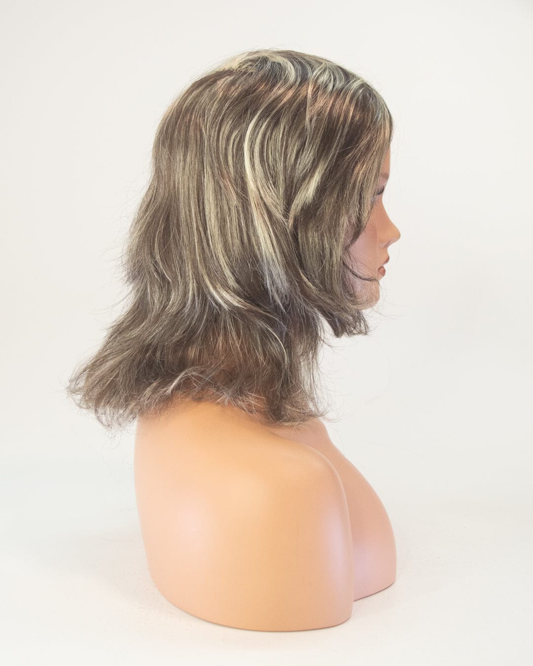 Dark Brown/Blonde Streak 35cm Synthetic Hair Wig
