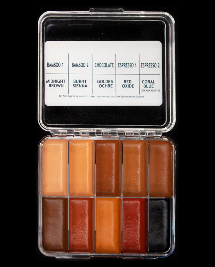 SKIN ILLUSTRATOR- ON SET ALCOHOL PALETTE: DARK FLESHTONE