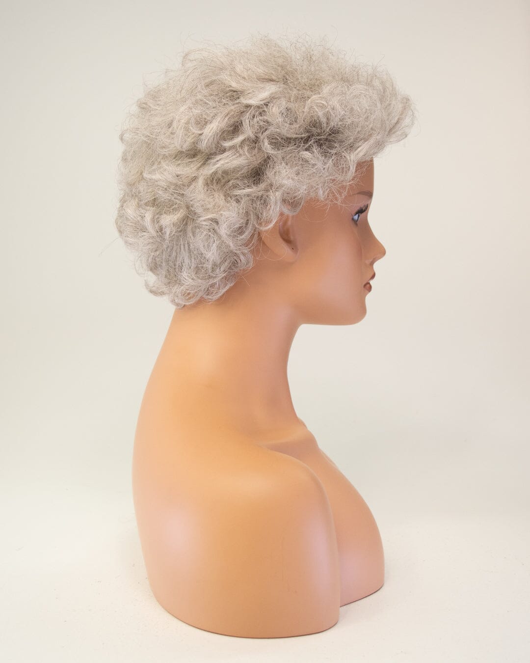 Light Grey Short Curly Synthetic Hair Wig