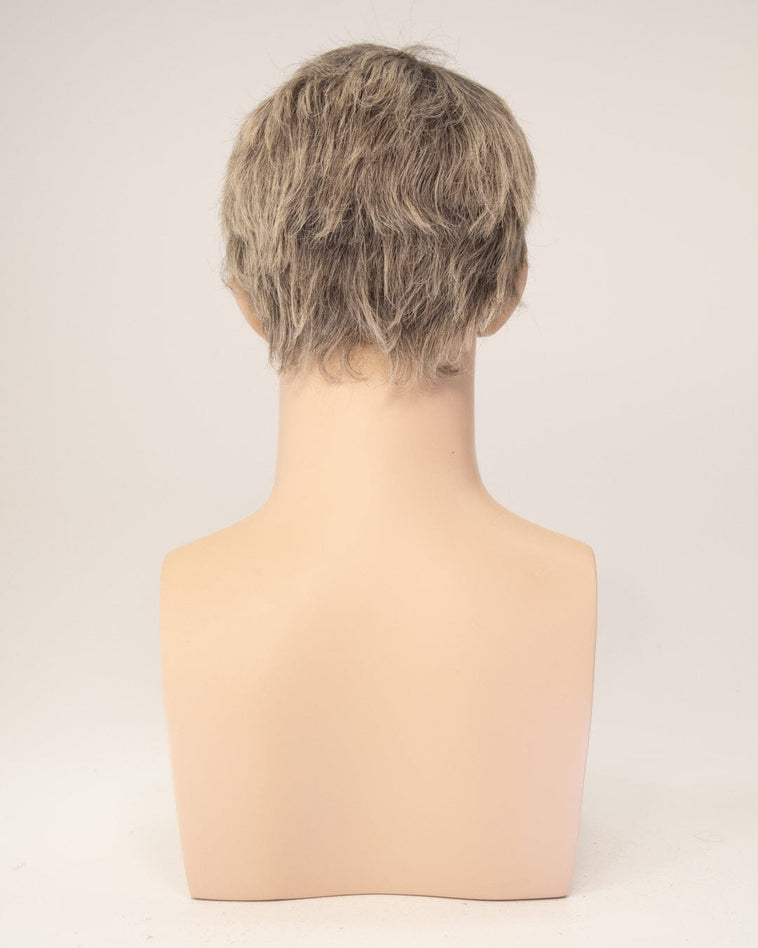 Light Grey With Dark Roots Short Synthetic Hair Wig