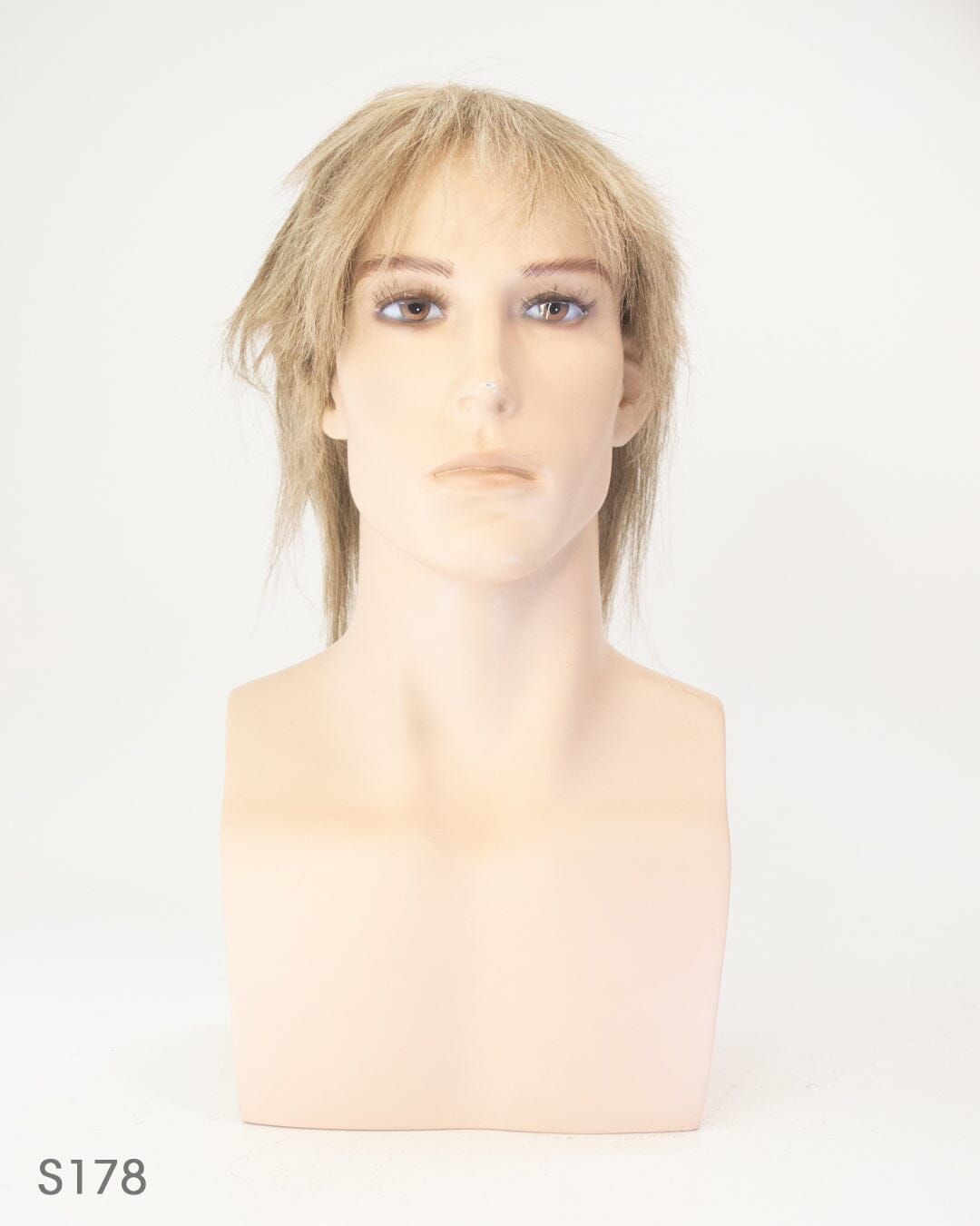 Mousey Brown 40cm Synthetic Hair Mullet Wig
