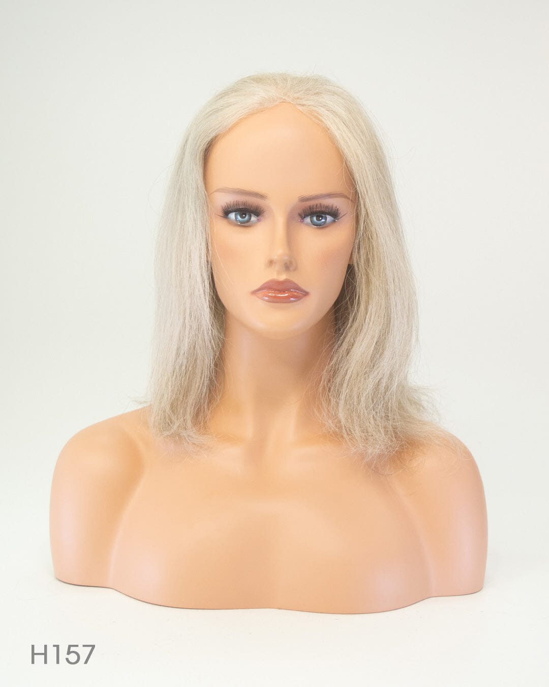 Mousey Grey 40cm Lace Front Human Hair Wig
