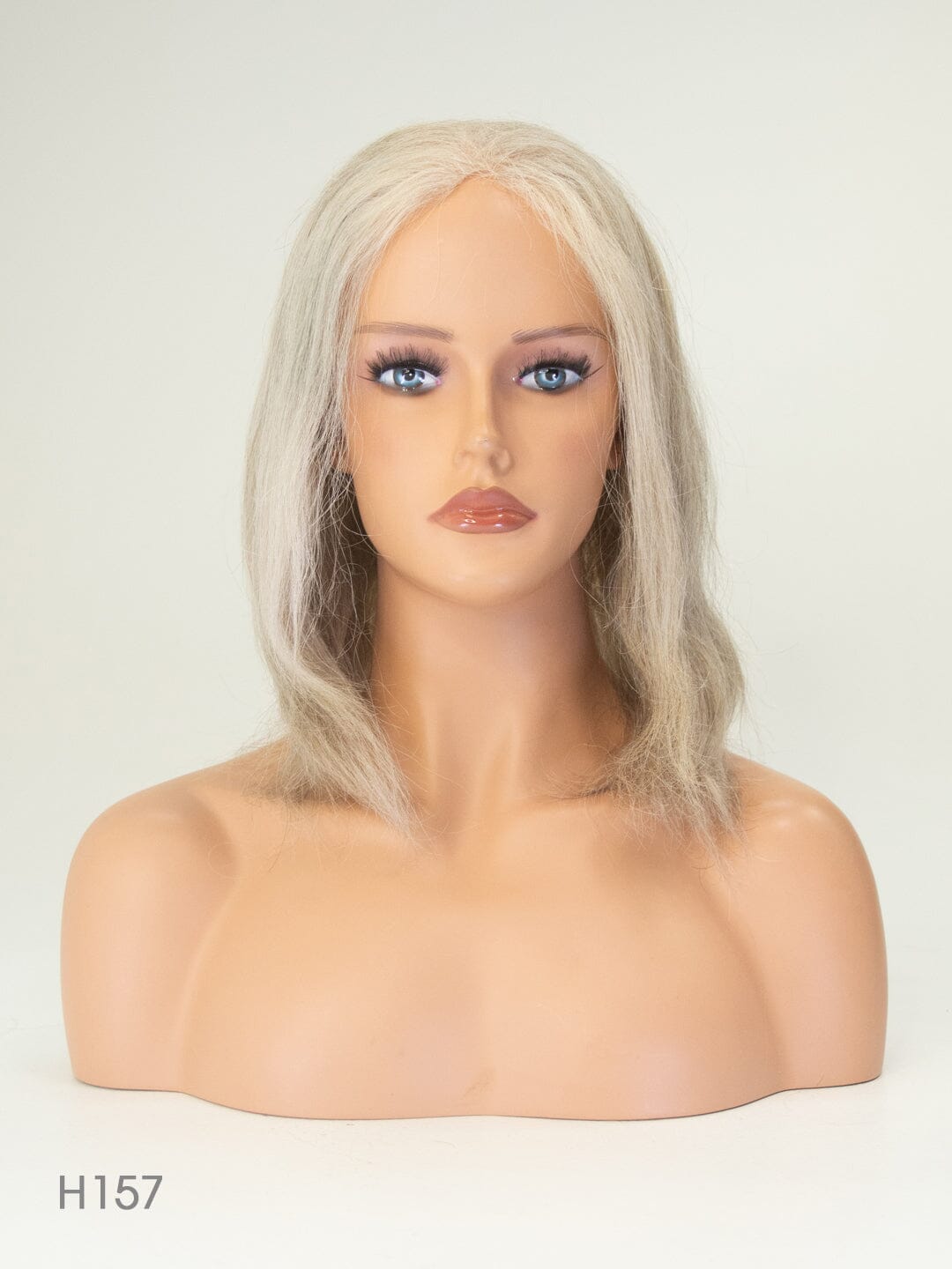 Mousey Grey 40cm Lace Front Human Hair Wig