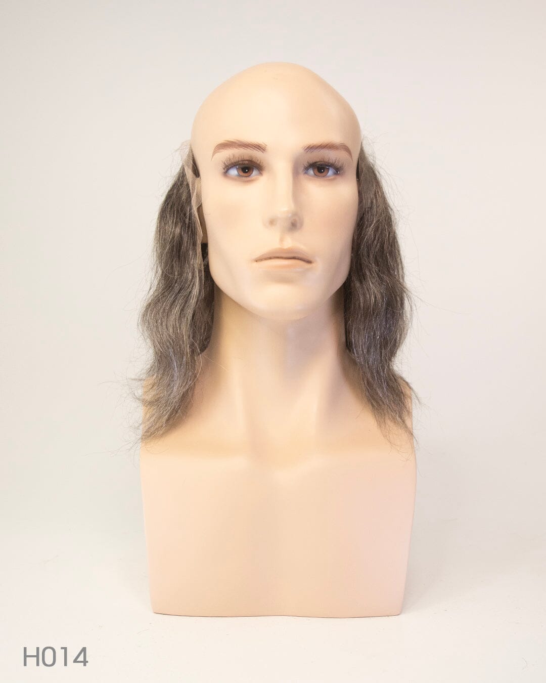 Salt And Pepper 20cm Lace Front Human Hair Wig