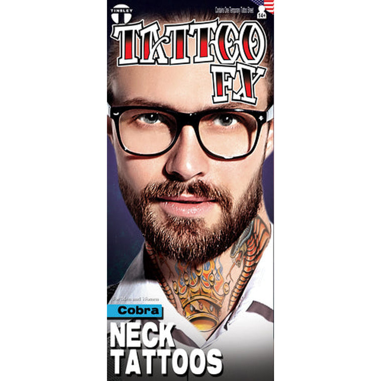 Temporary Tattoos- Cobra Neck Tattoo