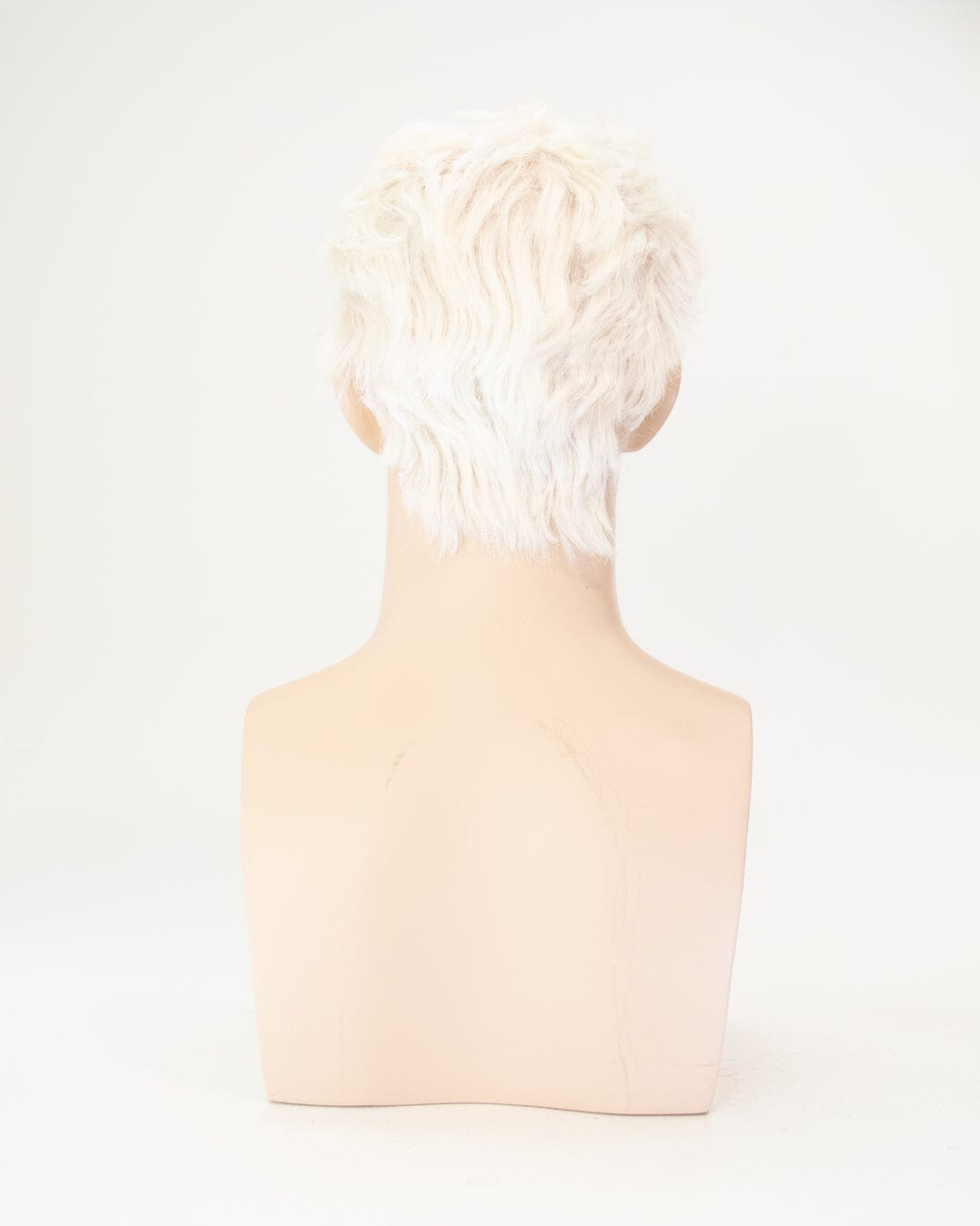 White Short Synthetic Hair Toupee
