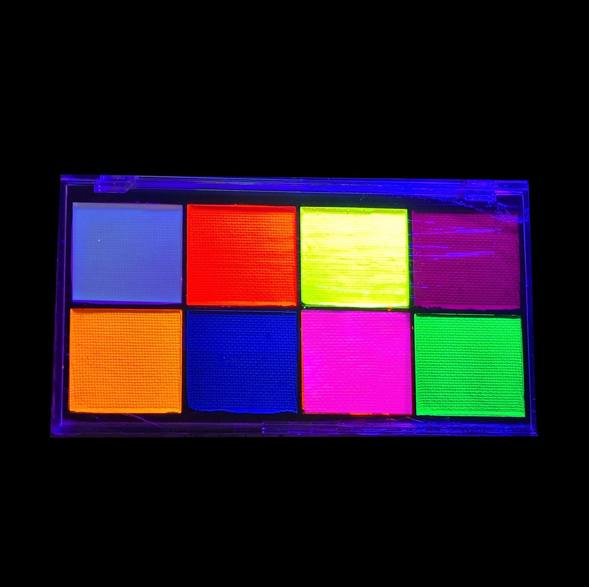 Neon face paint palette